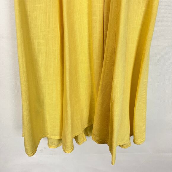 Forever 21 Linen Blend Off-Shoulder Button Down Dress - Picture 10 of 13